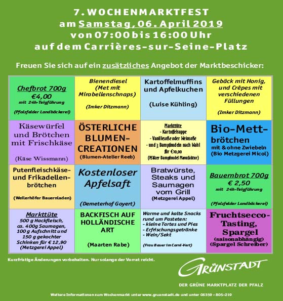 Wochenmarktfest Flyer