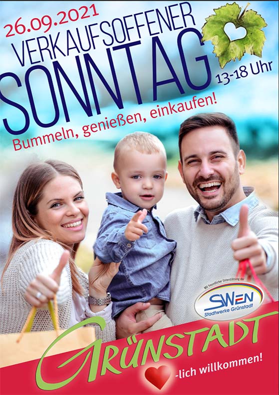 verkaufsoffener Sonntag Grünstadt 26.09.2021