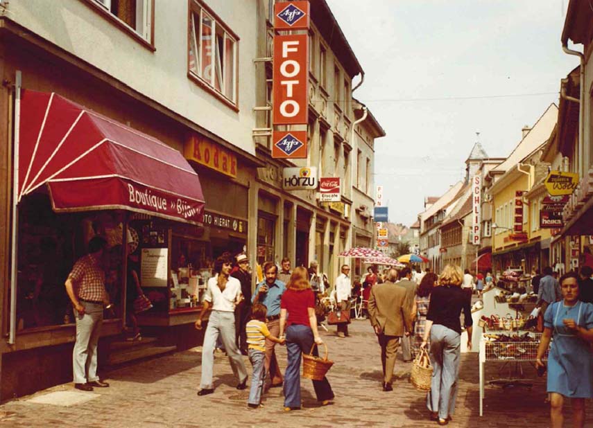 Fußgängerzone Grünstadt 1974