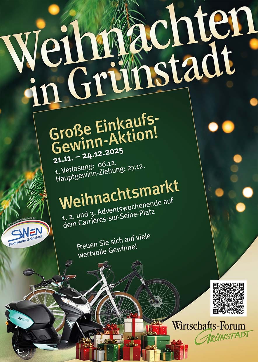 Weihnachten 2025 in Grünstadt - Plakat