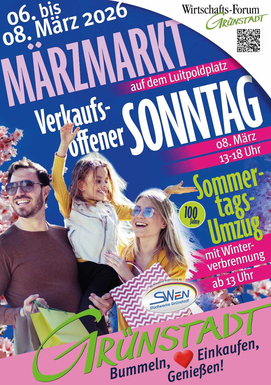 Plakat Märzmarkt 2026 Plakat Märzmarkt Grünstadt 2026